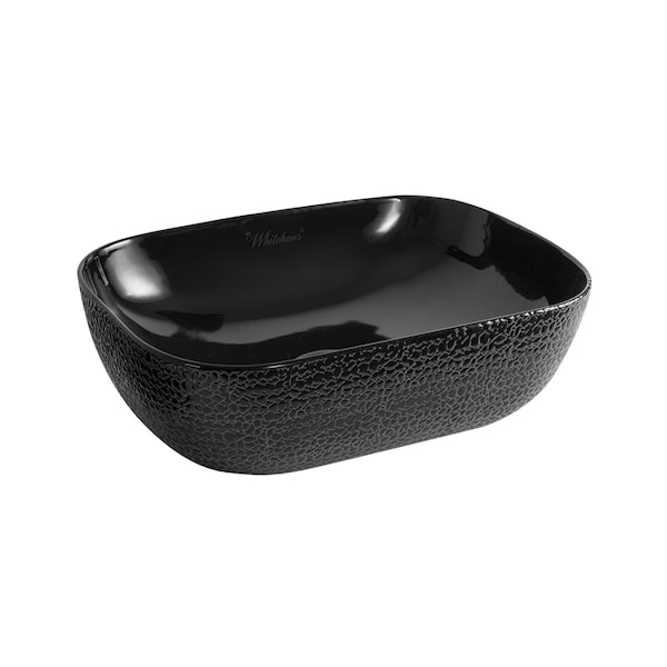 Whitehaus RctnglrAbove Mount Basin W/ An Embossed Exterior, Interior, And Center D WH71333-F04 - main
